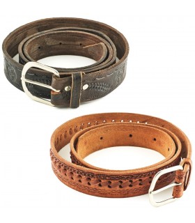 Cavaleiro Belt Artisan - Gravura Couro - 125 centímetros