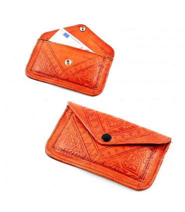 Cartera Piel Grabada y Acolchada - 2 Tamaños - Varios Colores