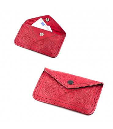 Cartera Piel Grabada y Acolchada - 2 Tamaños - Varios Colores