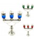 Candelabro Tres Brazos Alpaca y Cristal - Model 2