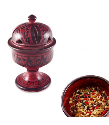 Incensario Cúpula Arabe - Cerámica Esmaltada - 4 Colores - 17 cm