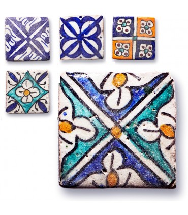 Fliese Mini andalusischen - 5 cm - verschiedene Designs - handgefertigt