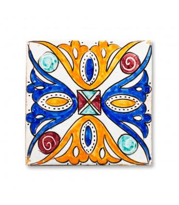 Al-Andalus - 14,5 cm - verschiedene Designs - handgemachte Fliesen - 4 Modell