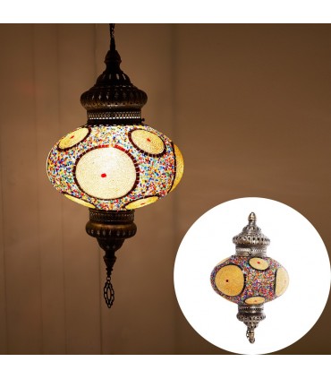 Lampada turco - vetro Murano - mosaico - grande qualità - 60 cm