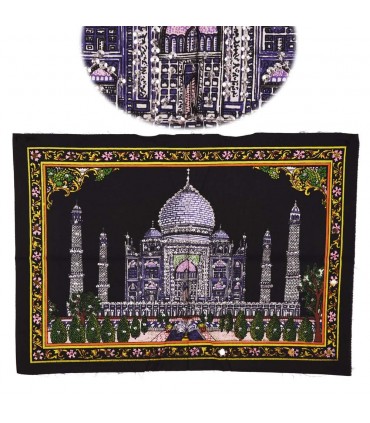 Tecido Algodão Taj Mahal India-Mesquita-Crafts-55 x 40 cm.