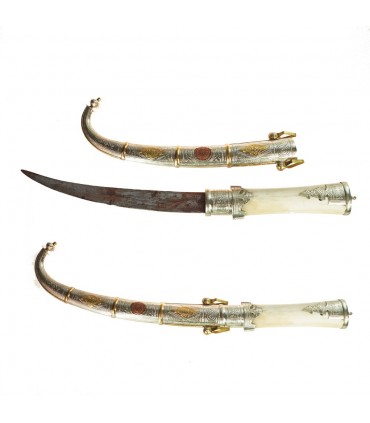 Luxo Dagger Artisan - Madeira Hueso - Gravações Alpaca 40 centím