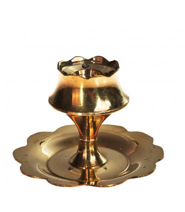 Incensiere di bronzo coni retinici o coni - fiore di loto - disegno 4 cm