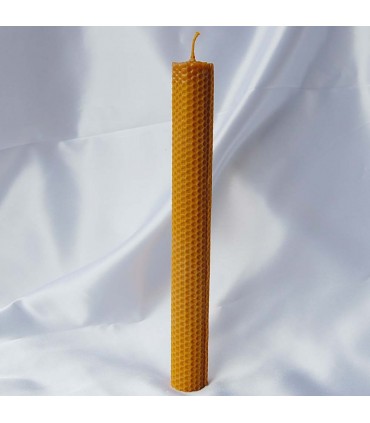 Fabriqués à la main de cire d'abeille vierge voile rond - 29 x 3 cm