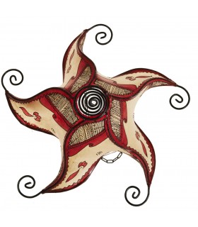 Lámpara Sol Plafón Espiral Forja -Pintada en Henna-45 cm-Colores