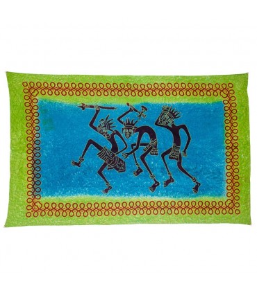 India-Cotton- Trible Warriors  -Artisan-210 x 140 cm