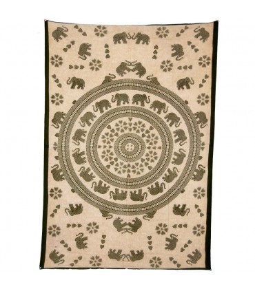 Índia-Tela Cotton- Elefantes Amor-Artisan-210 x 140 cm