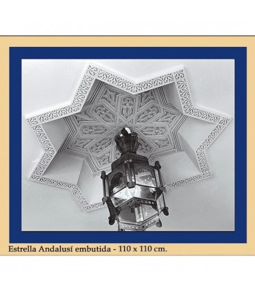 Star inlaid Andalusi - Plaster - 110 x 110 cm