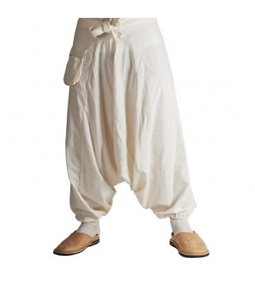Bombacho Hombre - Algodón Blanco - Talla Unica - Bolsillo