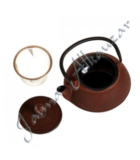 Bule de ferro fundido - grande qualidade - Filtro - 0,6 L Cores