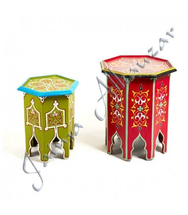 Achteckige Nachttisch - 2 Größen - Andalusi - verschiedene Farben