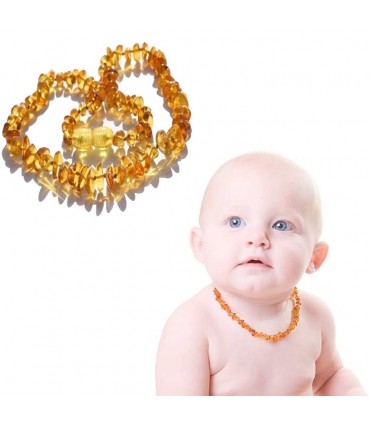 Necklace amber Natural 100% - growing teeth baby