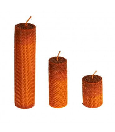 Velones Cera Virgen Abeja  - 7 cm  Diámetro - 3 Tamaños