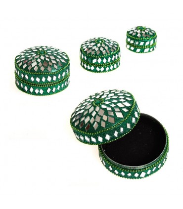 Boîtes de jeu 3 lumineux paillettes couleurs - velours-