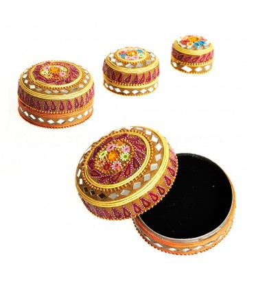 Spiel 3 Boxen helle glitter Floral-Velvet - Farben