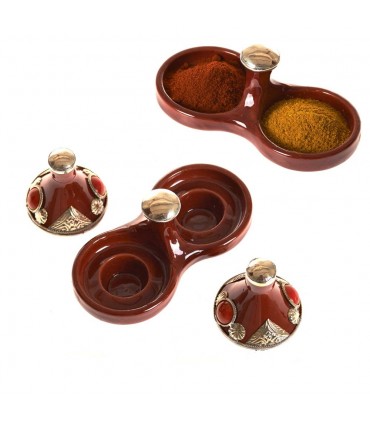 Decorated Mini Spice Tajin-Various Colors-7.5 cm High