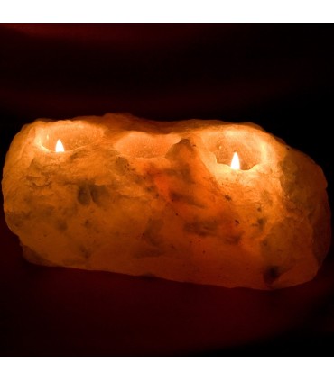 Candela titolare Himalaya sale 5 fori - naturale - lordo - Feng Shui