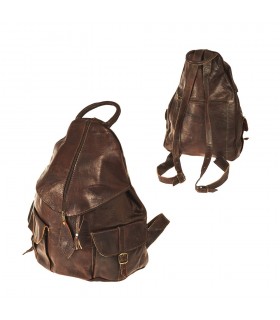 Handmade shell de modelo mochila - 2 bolsos - couro