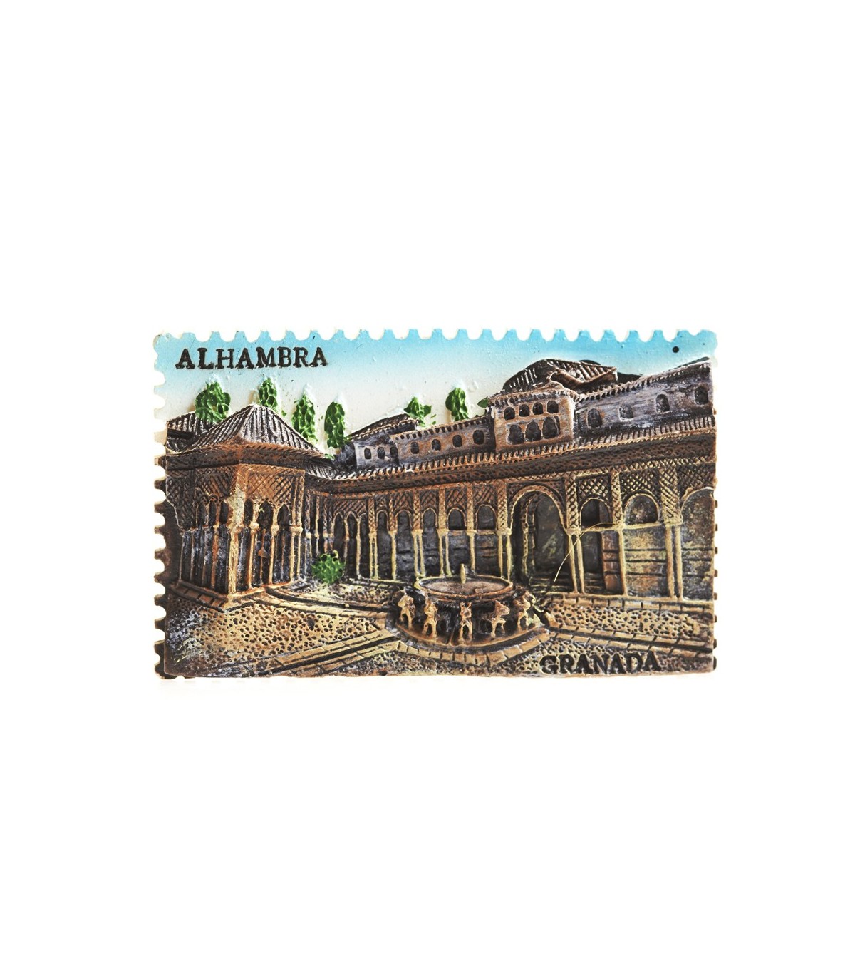 Magnete Da Frigorifero Granada Alhambra Fontana – 45x70 Mm – Foto Ricordo Spagna