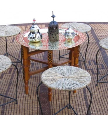 Mesa Desmontable De Latón Para Tetería