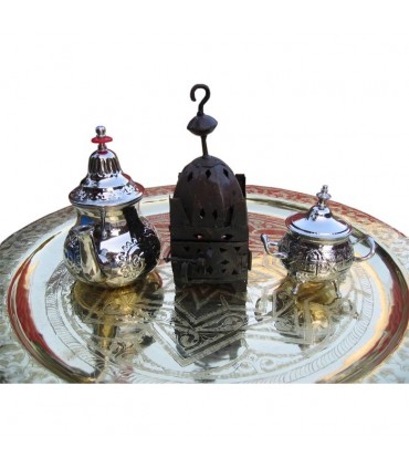 Mesa Desmontable De Latón Para Tetería