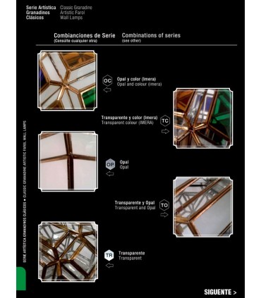 Farol Envejecido Modelo Bizantino - Serie Andalusí Granadina - Varios Acabados