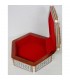 Box inlaid with Nacar Hexagonal Velvet lining