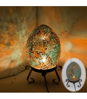Egg Lamp - Mosaic Carquelado - NEW