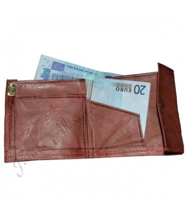 Cartera de Piel Cuadrada - Cuero Grabado - Varios Colores