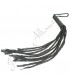 Látigo Cuero Negro Corto - Trenzado Artesano - 55 cm