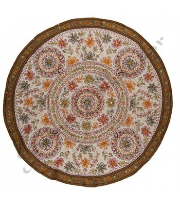 Ronde Tapis décoratif - Floral Design - Coton