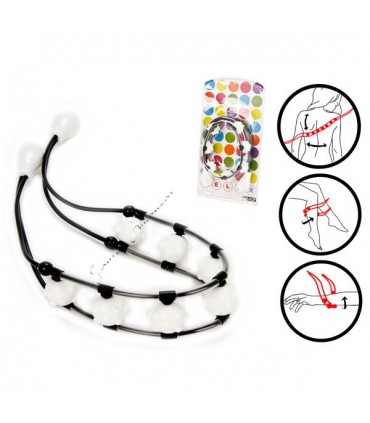 Back Massager 7 balls - White and black - 1m
