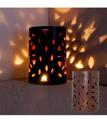 Portavelas Hierro Calado - Diseño Floral - Gran Calidad