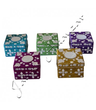 Helle Box mit Spiegel - mehrere Farben-floralen Motiven