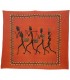 Tela Algodon-India- Tribu 4 Hombres-Artesana-210 x 245 cm