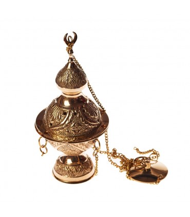 Al-Andalus Räuchergefäß mit Kette-Bronze - DELUXE - limitierte Auflage