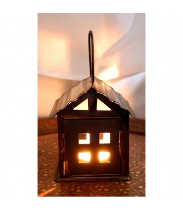 Bougie lanterne maison - faite en forgeage