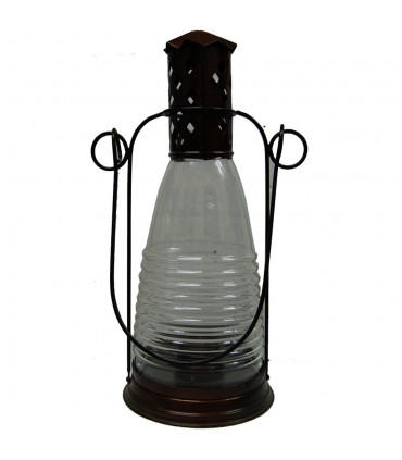 Garrafa vela lanterna - forjamento e vidro