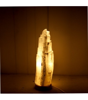 Lampada bianco Selenite - naturale - varie dimensioni