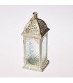 Lanterna envelhecida-branco-Rectangulo-cristal-Trasnparente-26 cm