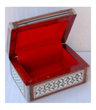 Velours de boîte - shell - blanc rectangulaire - marqueterie d'Egypte