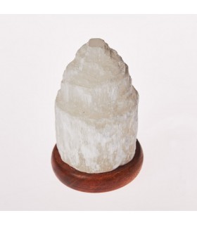 Lampada di selenite minerale naturale - USB - Cattedrale