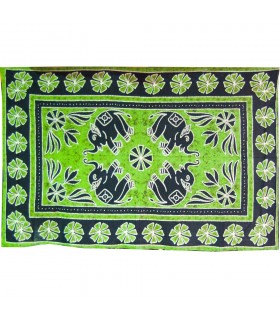 Inde-Elefante Floral -Artisan-140 x 210 cm