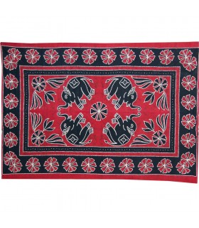 Inde-Elefante Floral -Artisan-140 x 210 cm