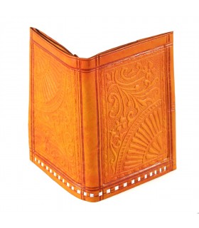Cartera de Piel Rectángular - Cuero Grabado - Varios Colores