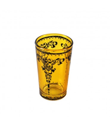 Spiel 6 Teetassen druckt - filigrane Floral Henna - Design Tuareg